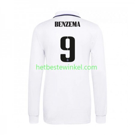 Real Madrid Karim Benzema 9 Voetbalshirts Thuis 2022-23 - LS